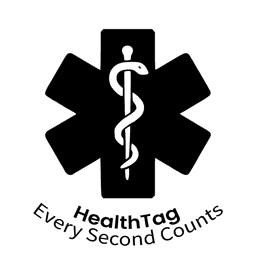 HealthTag Logo with Brand - Monochrome